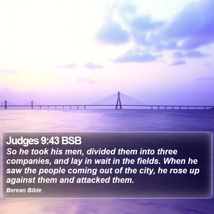 Judges 9:43 BSB Bible Study