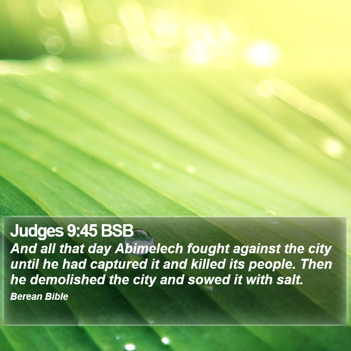 Judges 9:45 BSB Bible Study