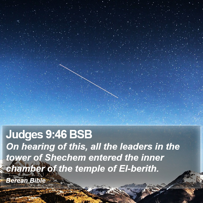 Judges 9:46 BSB Bible Study