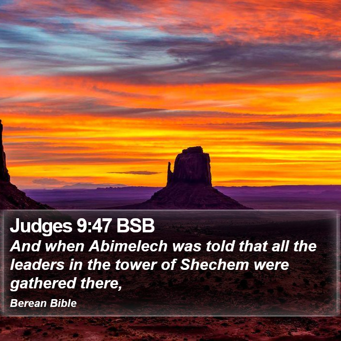 Judges 9:47 BSB Bible Study