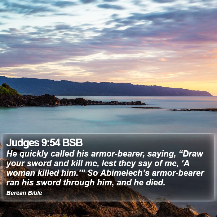 Judges 9:54 BSB Bible Study