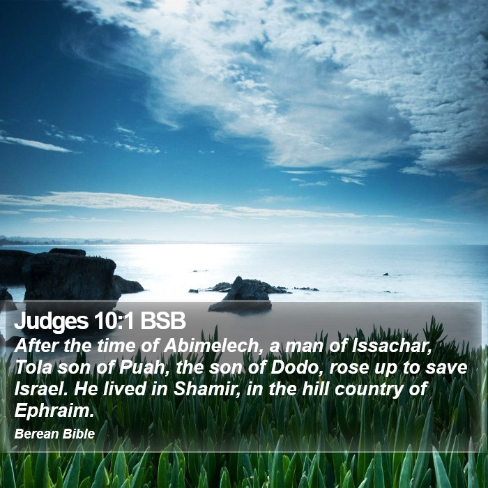 Judges 10:1 BSB Bible Study