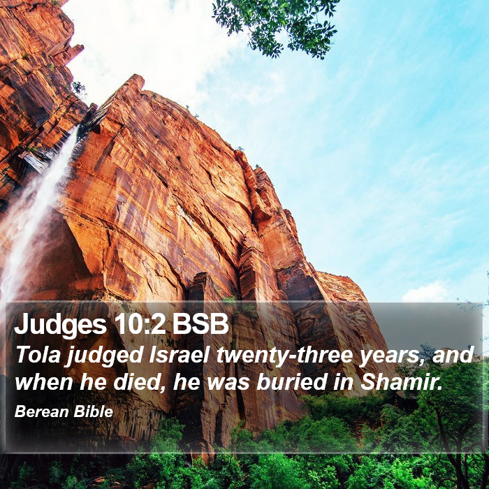 Judges 10:2 BSB Bible Study