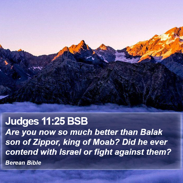 Judges 11:25 BSB Bible Study