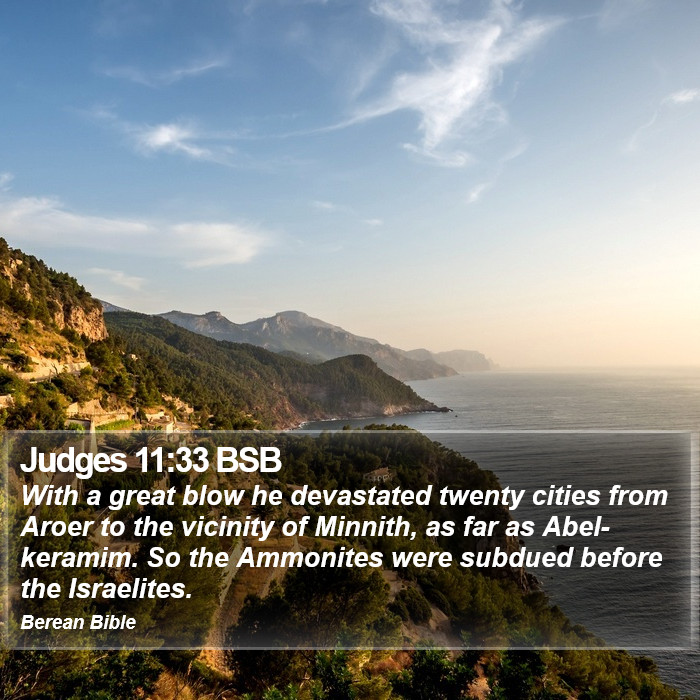 Judges 11:33 BSB Bible Study