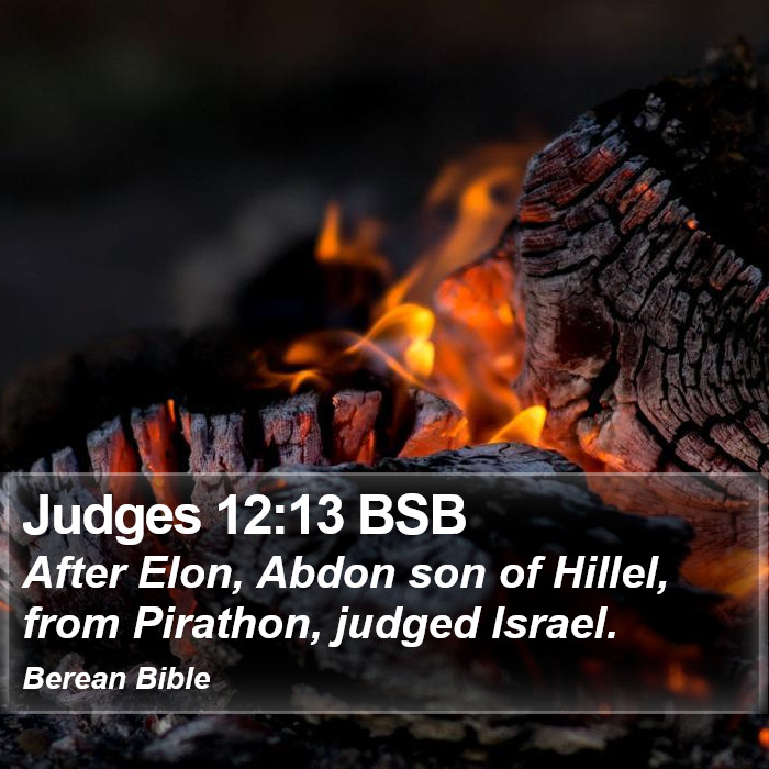 Judges 12:13 BSB Bible Study