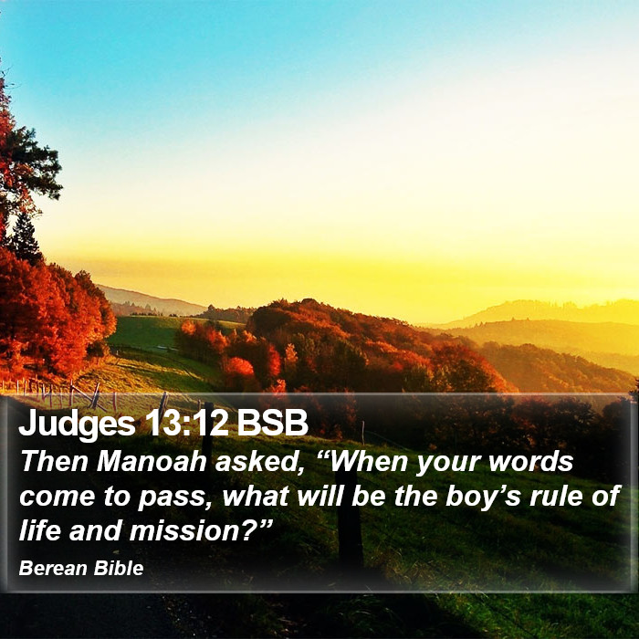 Judges 13:12 BSB Bible Study