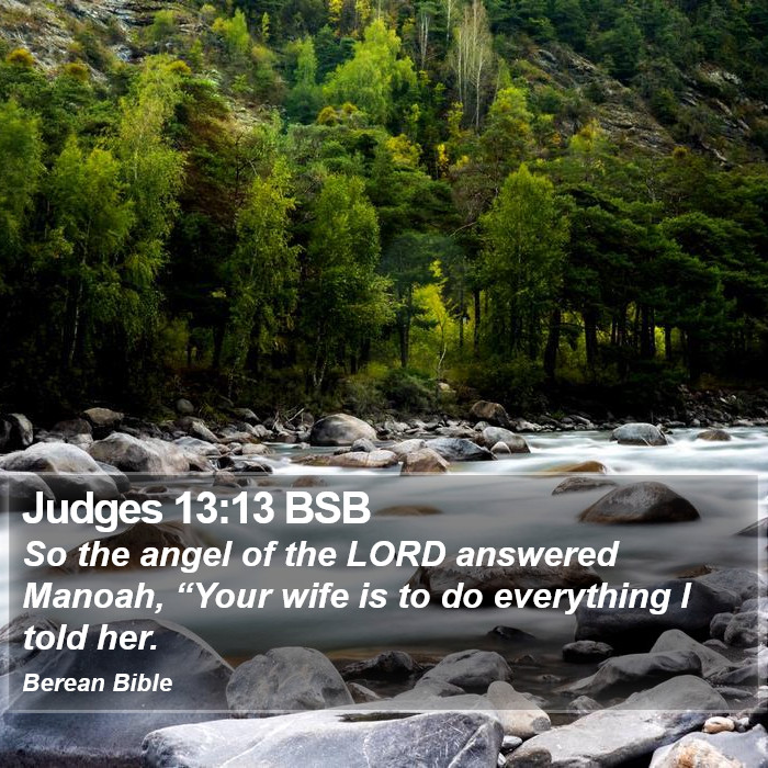 Judges 13:13 BSB Bible Study