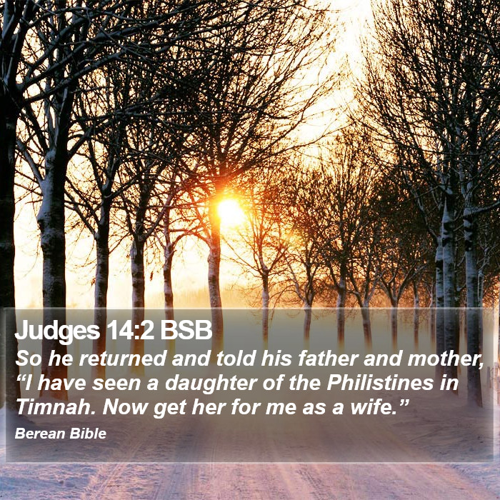 Judges 14:2 BSB Bible Study