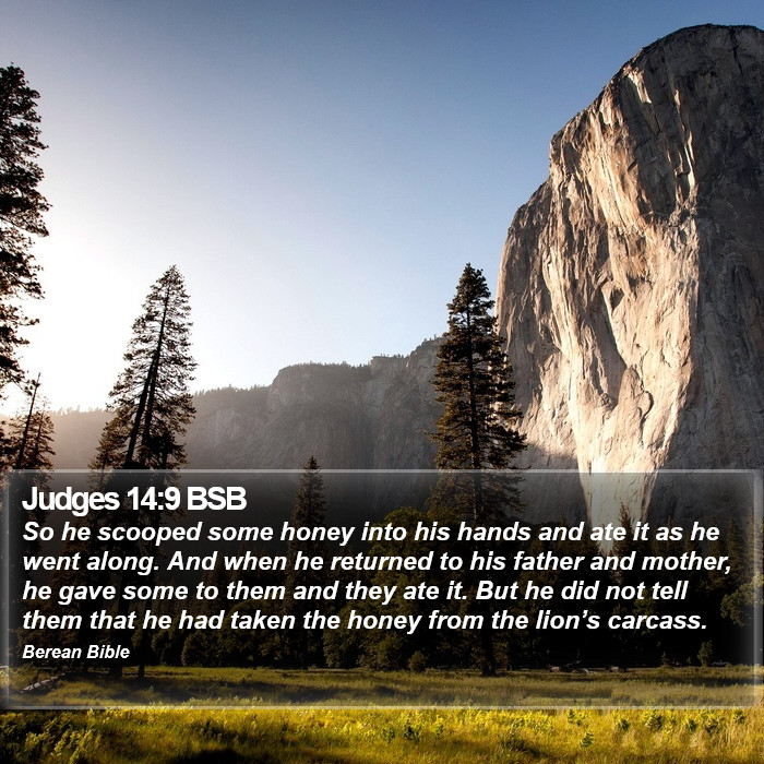 Judges 14:9 BSB Bible Study