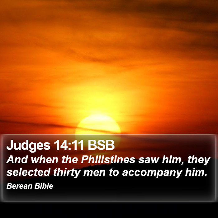 Judges 14:11 BSB Bible Study