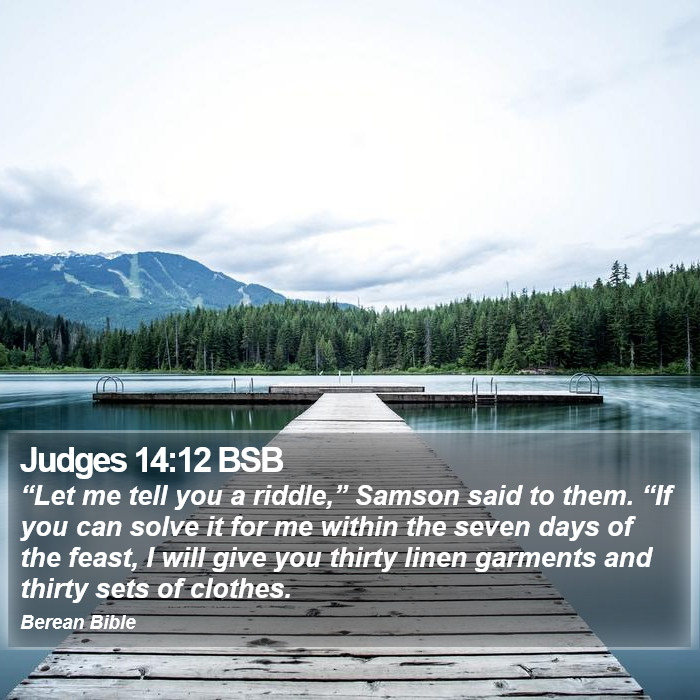 Judges 14:12 BSB Bible Study