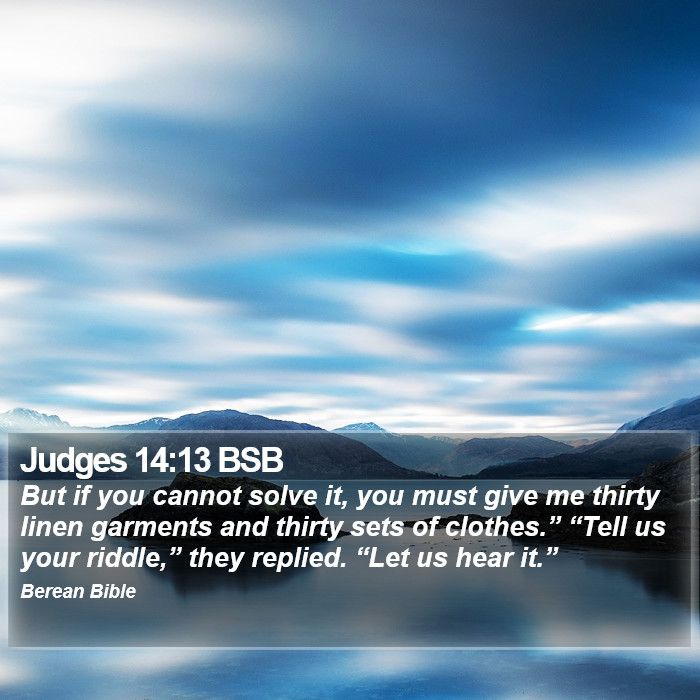 Judges 14:13 BSB Bible Study