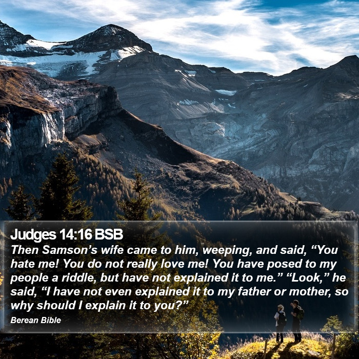 Judges 14:16 BSB Bible Study