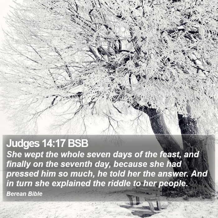 Judges 14:17 BSB Bible Study