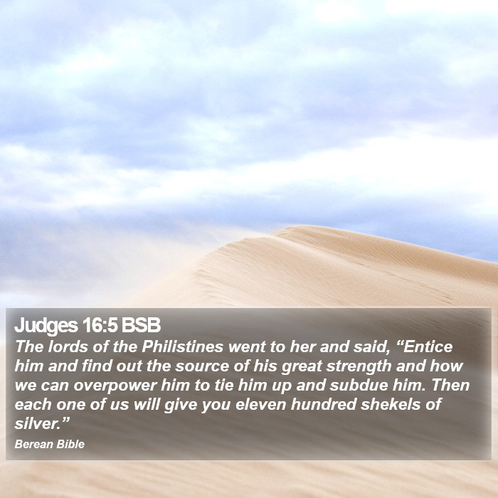 Judges 16:5 BSB Bible Study