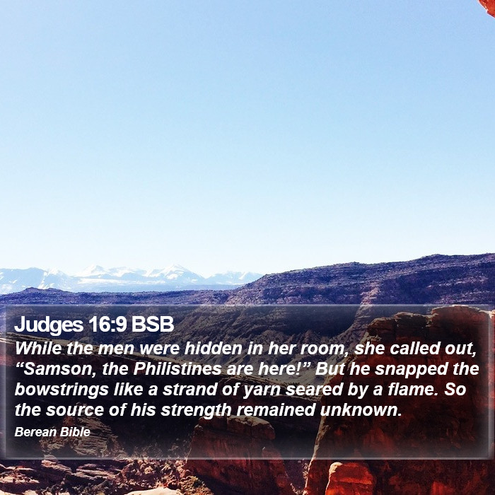 Judges 16:9 BSB Bible Study