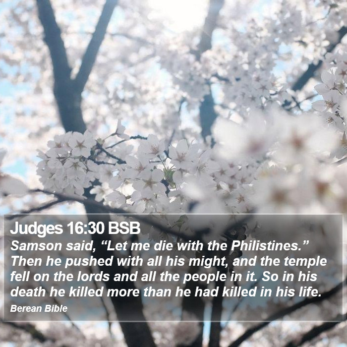 Judges 16:30 BSB Bible Study