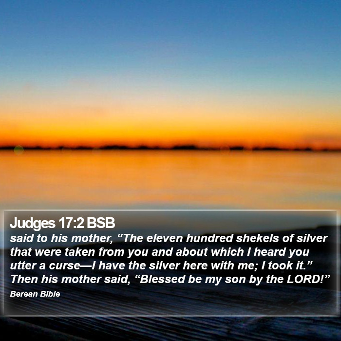 Judges 17:2 BSB Bible Study