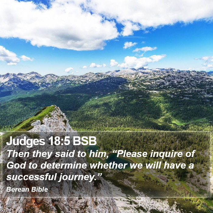 Judges 18:5 BSB Bible Study