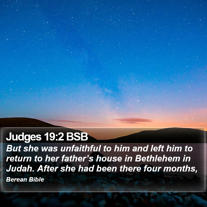 Judges 19:2 BSB Bible Study