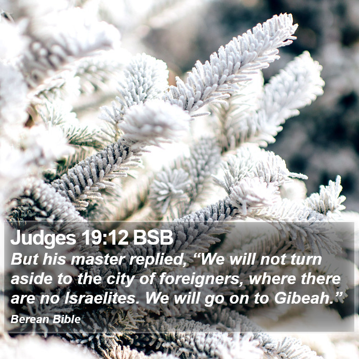 Judges 19:12 BSB Bible Study