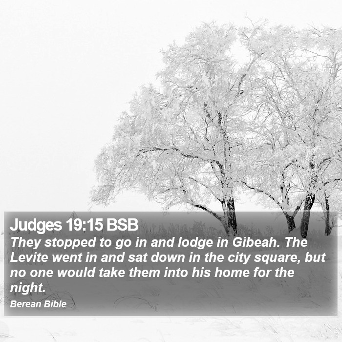 Judges 19:15 BSB Bible Study