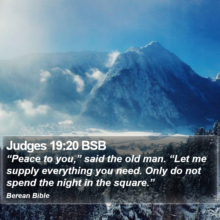 Judges 19:20 BSB Bible Study