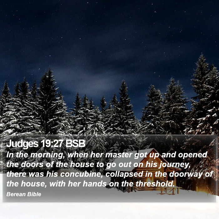 Judges 19:27 BSB Bible Study