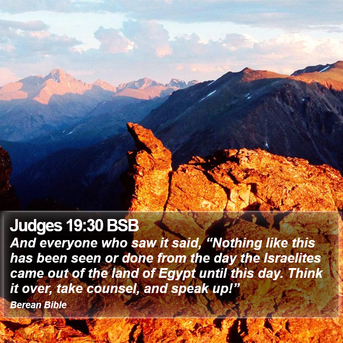 Judges 19:30 BSB Bible Study