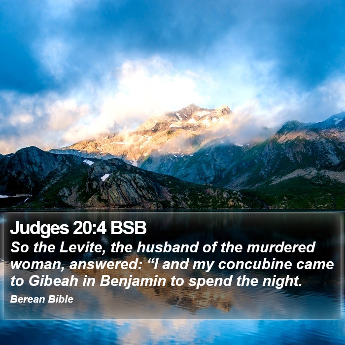 Judges 20:4 BSB Bible Study