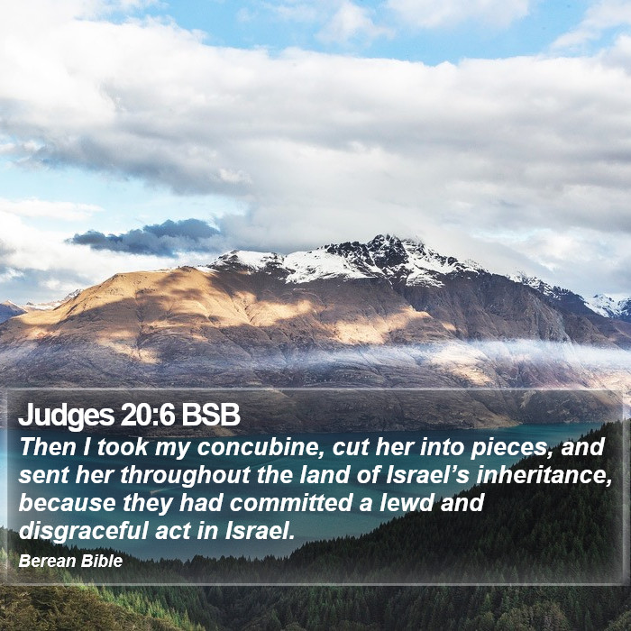 Judges 20:6 BSB Bible Study