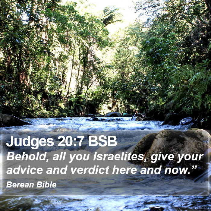 Judges 20:7 BSB Bible Study