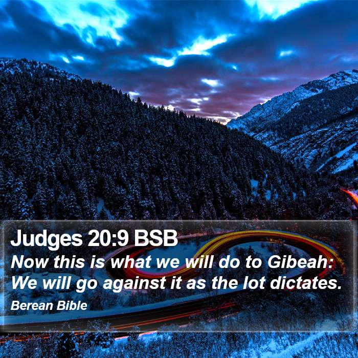 Judges 20:9 BSB Bible Study