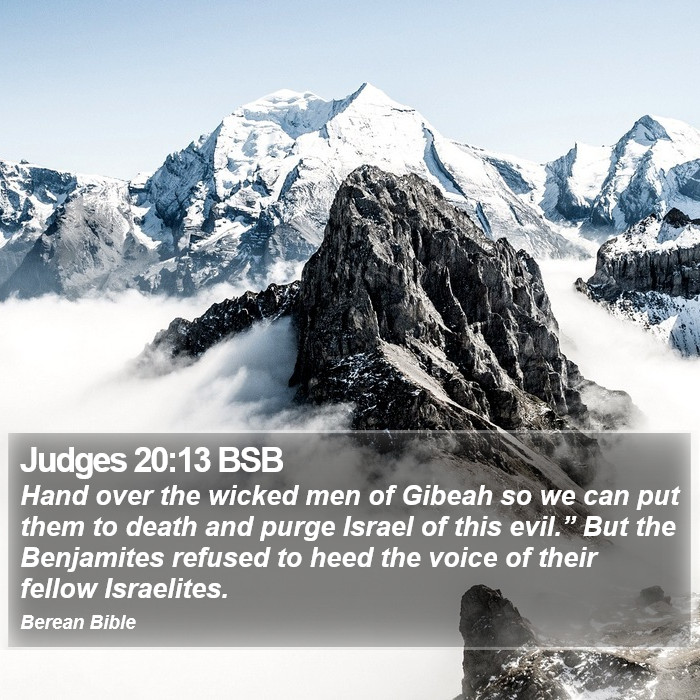 Judges 20:13 BSB Bible Study