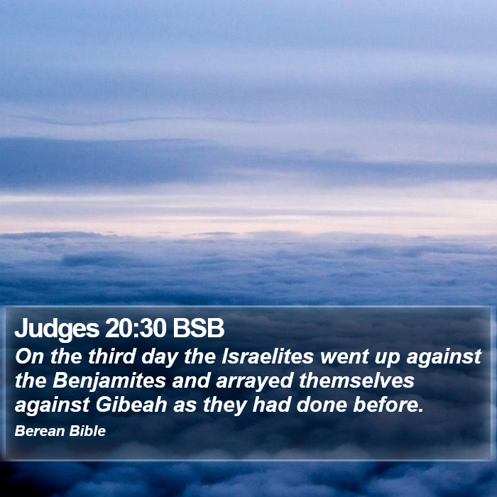 Judges 20:30 BSB Bible Study