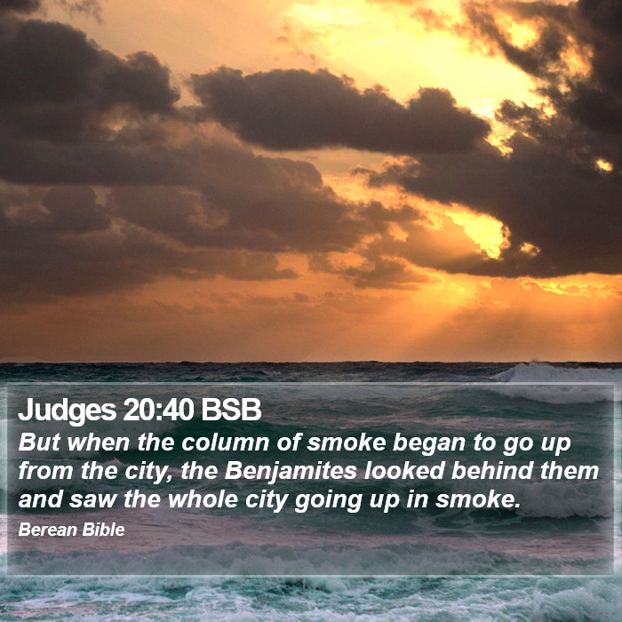 Judges 20:40 BSB Bible Study