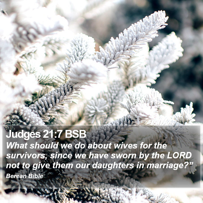 Judges 21:7 BSB Bible Study