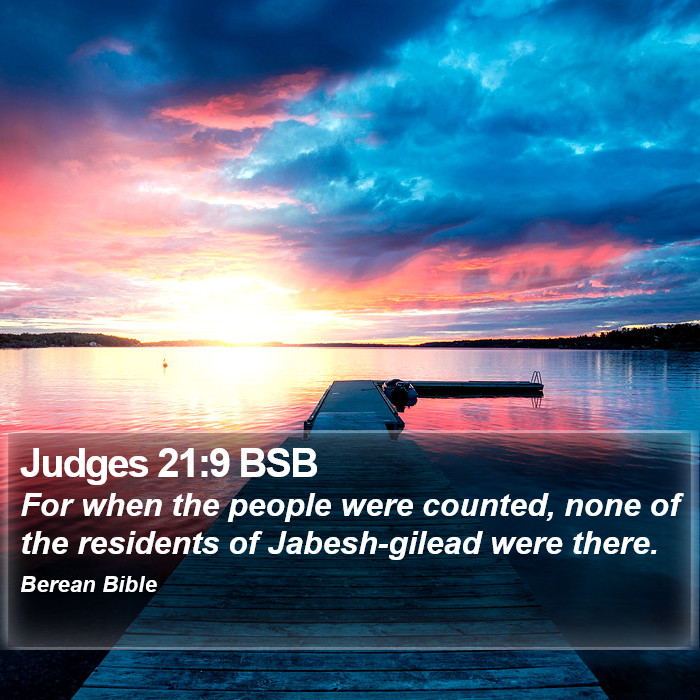 Judges 21:9 BSB Bible Study