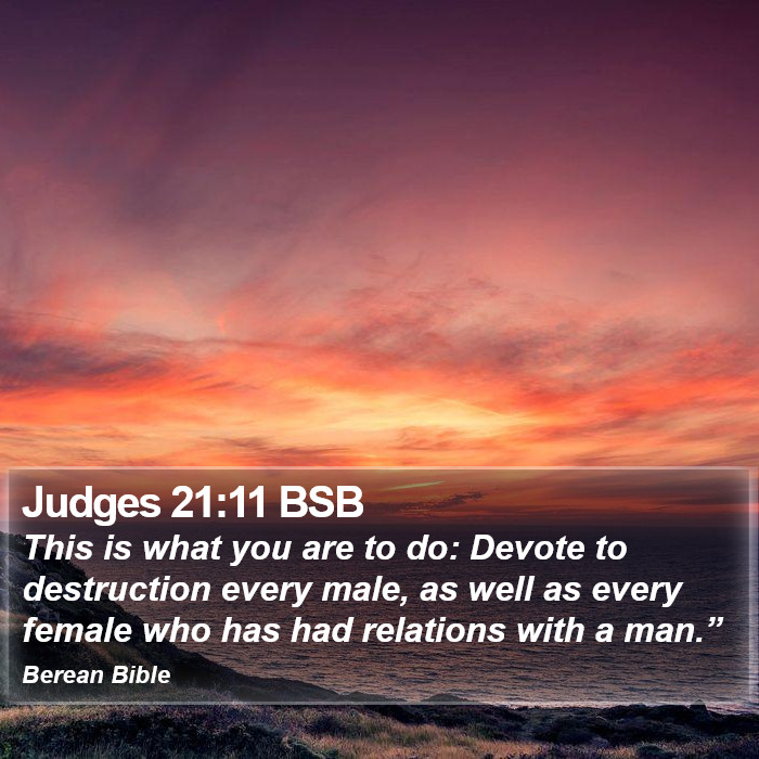 Judges 21:11 BSB Bible Study