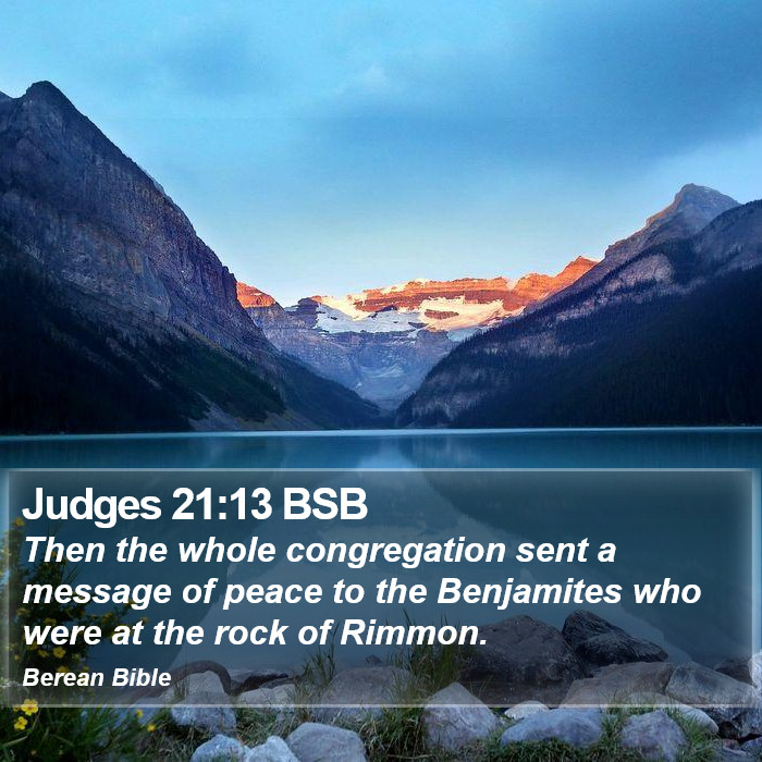 Judges 21:13 BSB Bible Study