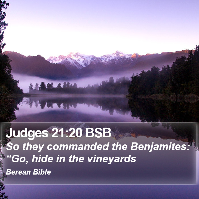 Judges 21:20 BSB Bible Study