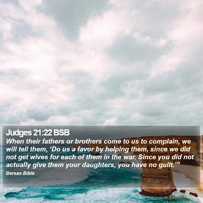 Judges 21:22 BSB Bible Study