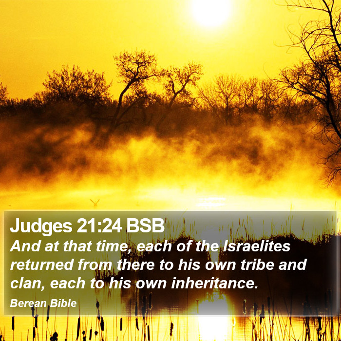 Judges 21:24 BSB Bible Study