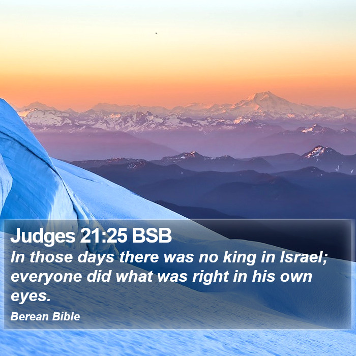 Judges 21:25 BSB Bible Study