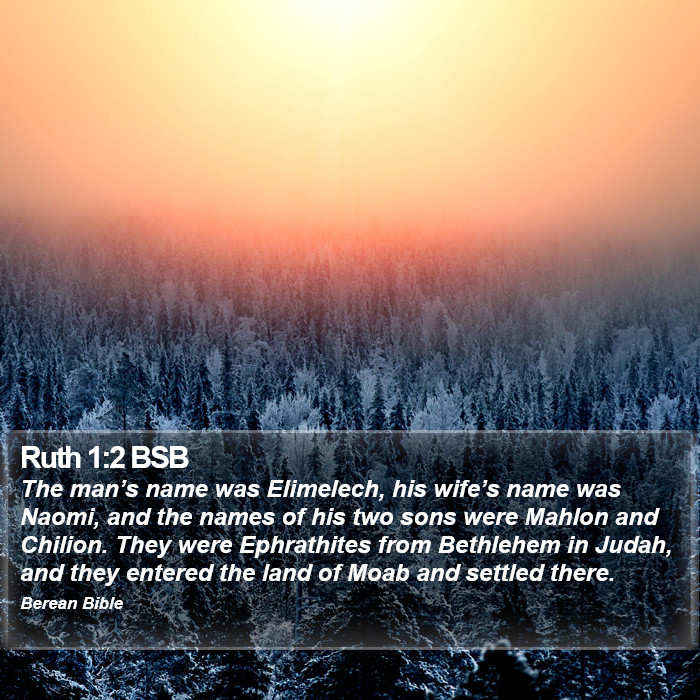 Ruth 1:2 BSB Bible Study