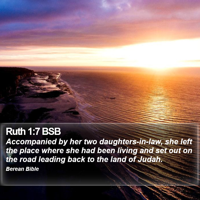 Ruth 1:7 BSB Bible Study