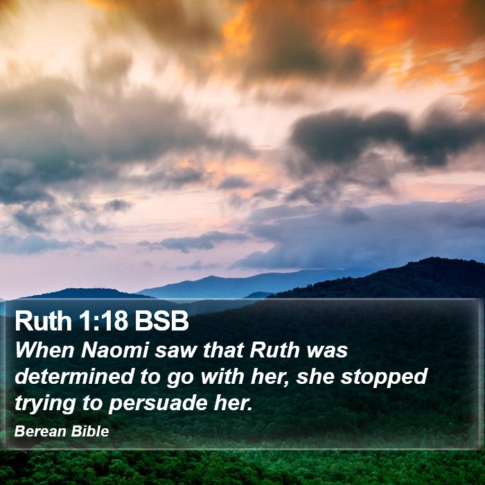 Ruth 1:18 BSB Bible Study