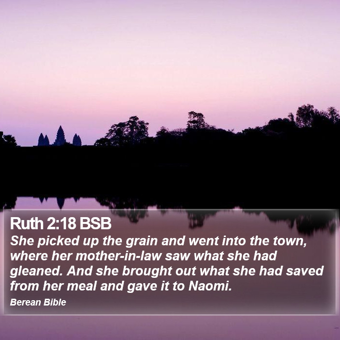 Ruth 2:18 BSB Bible Study