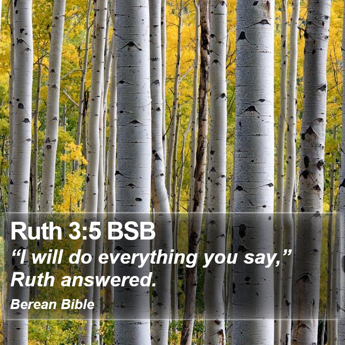 Ruth 3:5 BSB Bible Study